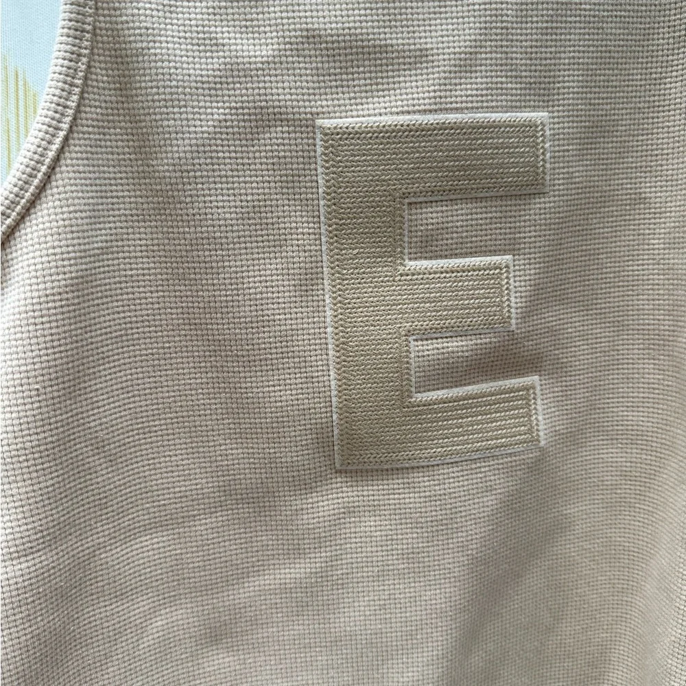 Waffle Essentials Cream Tank Top - Picture 10 of 13